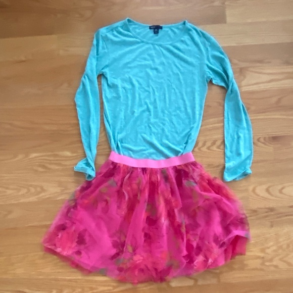 GapKids NWOT Tulle Skirt (12) + NWOT Matching Green Top (14/16) - Picture 3 of 13